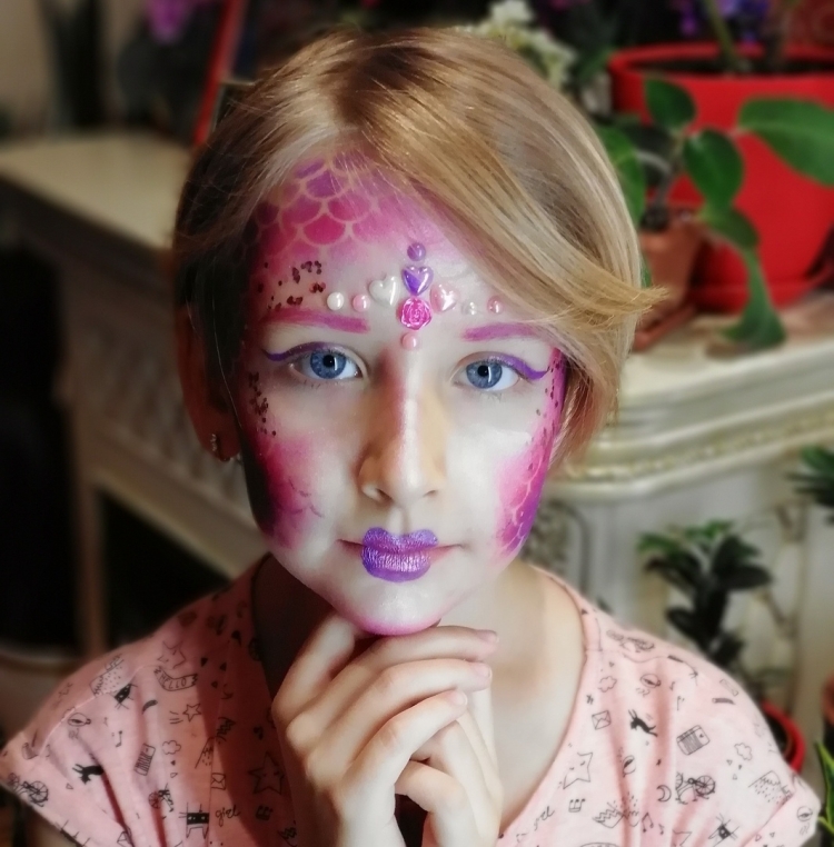 Аквагрим Золотая рыбка