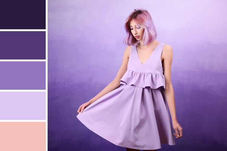 Лавандовый цвет в одежде
