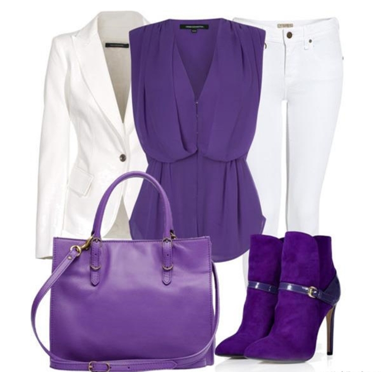 Фиолетовый цвет в одежде