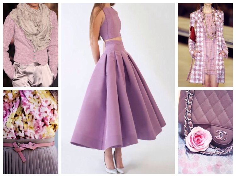 Сочетание розового и сиреневого