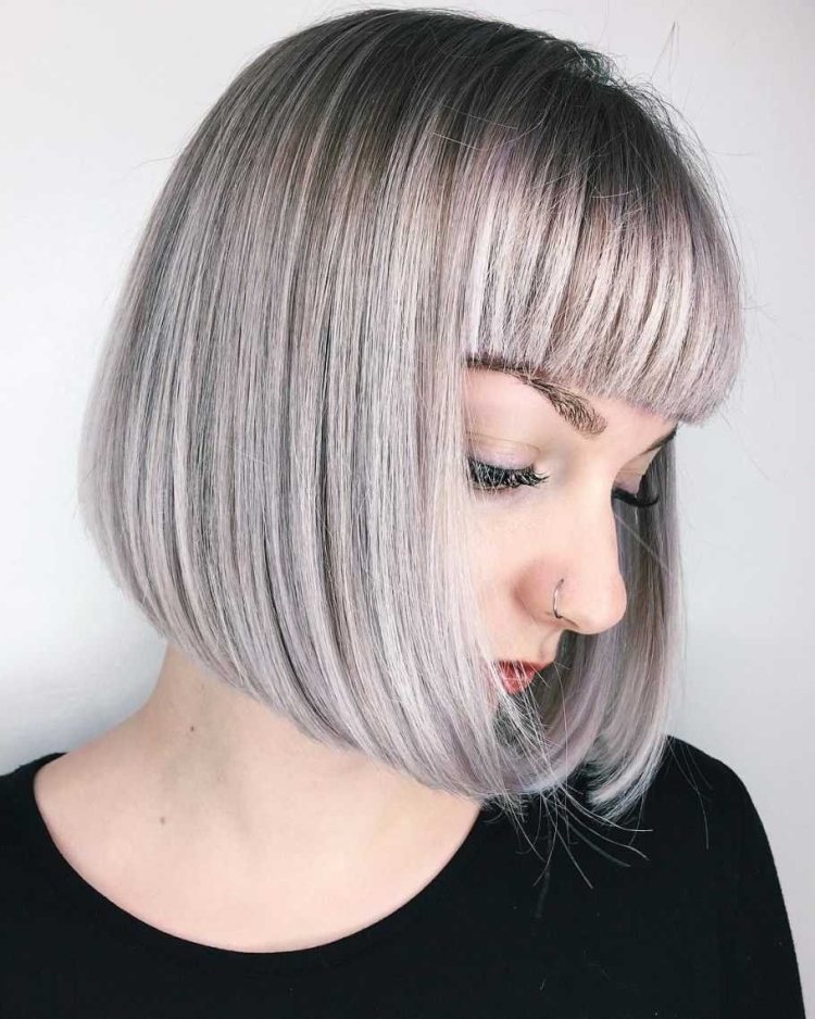 Стрижка каре пепельный блонд