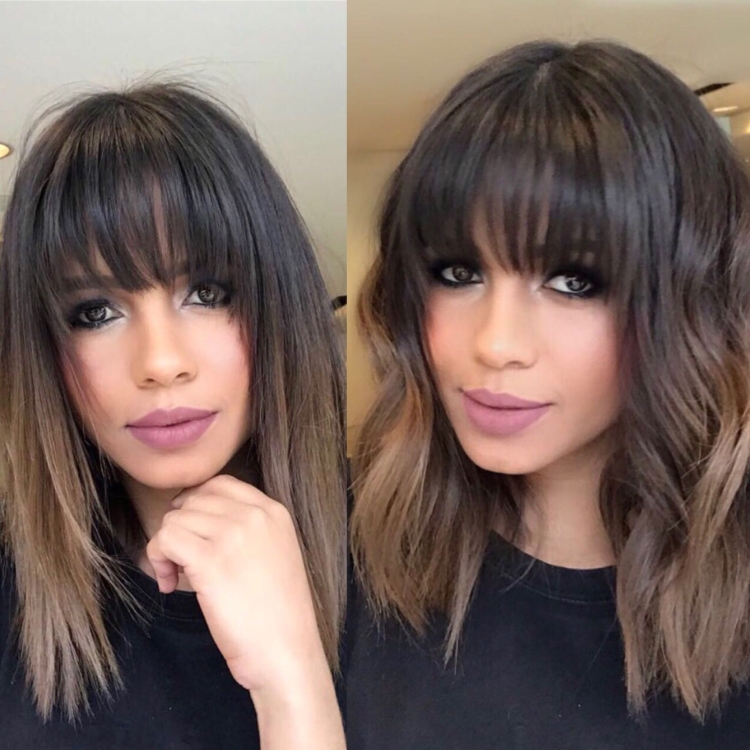 Шатуш на средние волосы с челкой