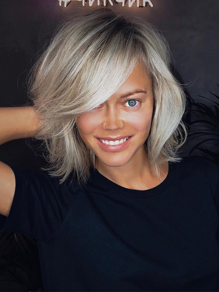 Боб пепельный блонд