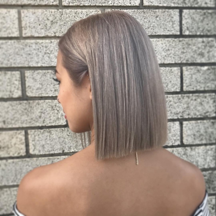 Холодный русый пепельный каре