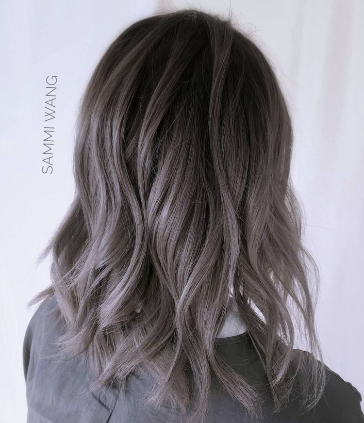 Пепельный цвет волос на темно русые волосы