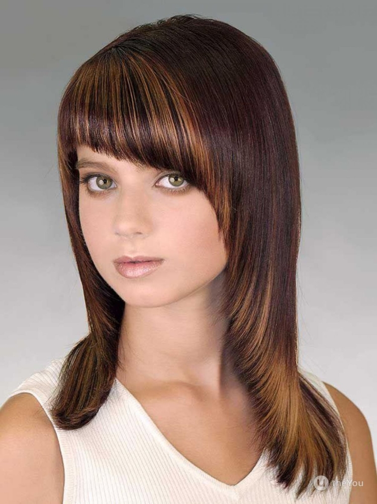 Подстрижка Каскад с челкой