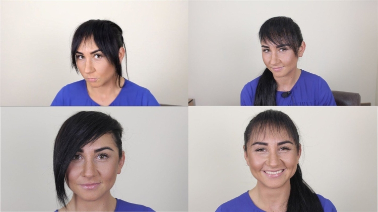 Челка без ножниц