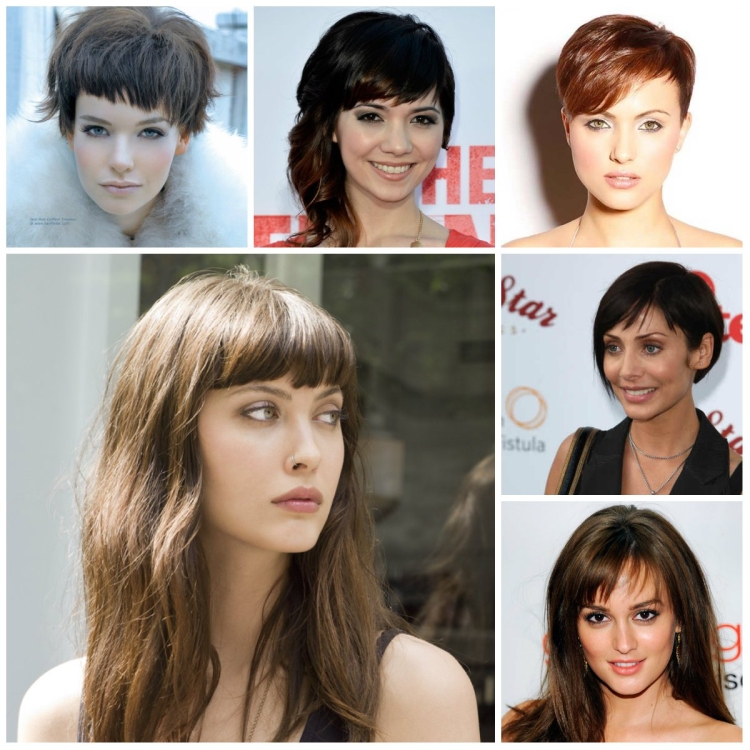 Косая чёлка с уголком