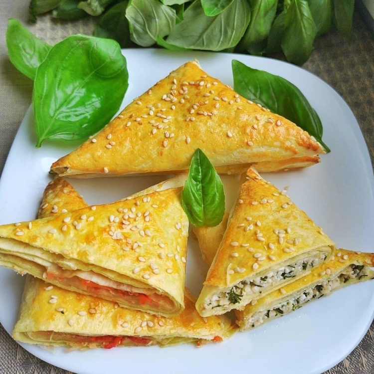 Конвертики из лаваша