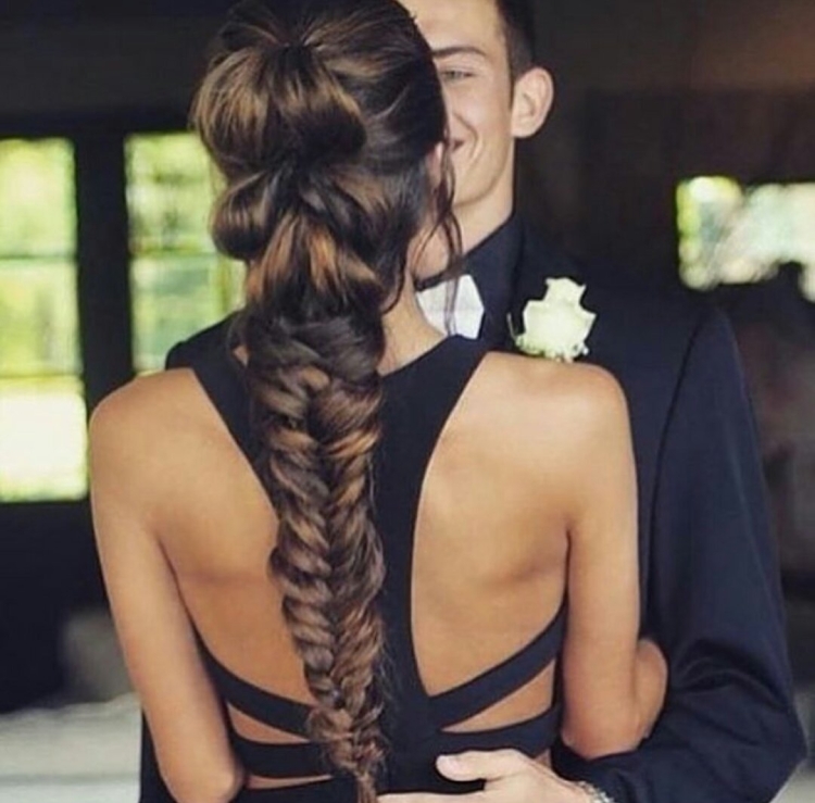 Косы прически на длинные темные волосы