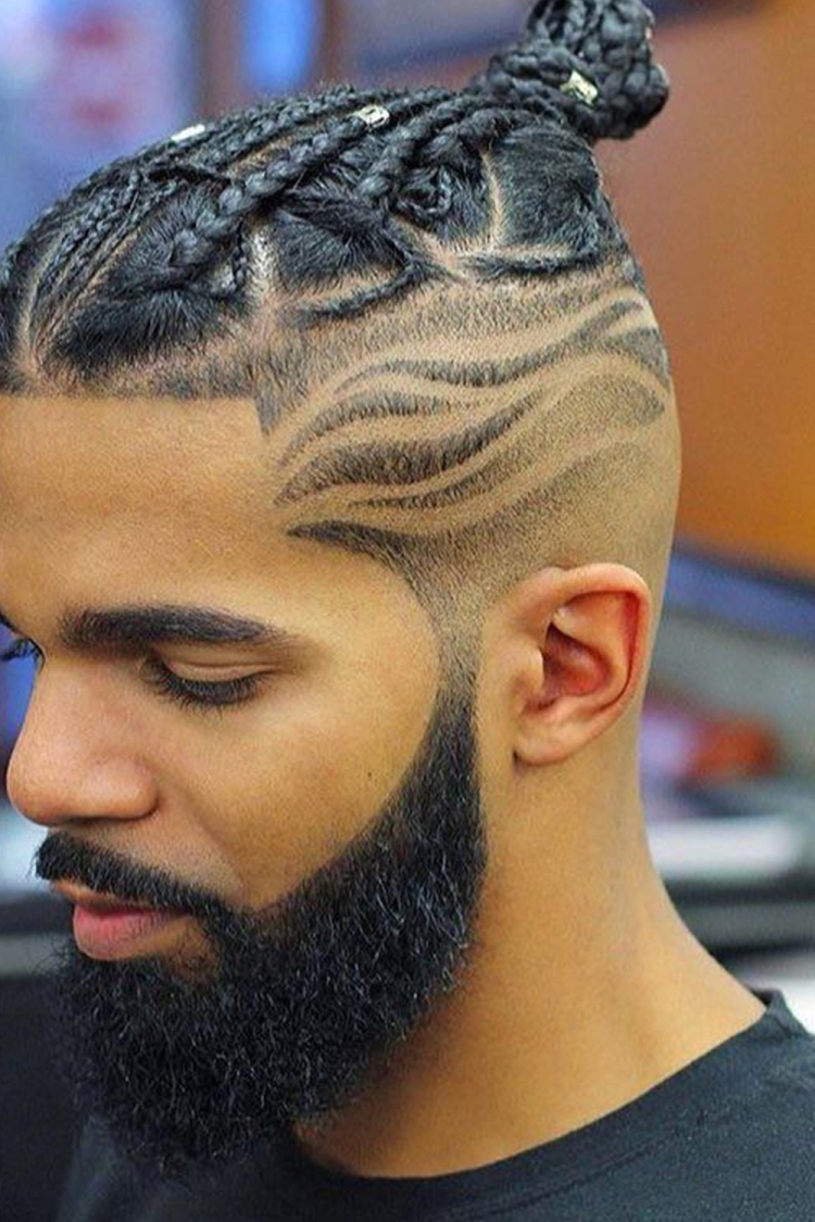 Мужские стрижки с косичкой