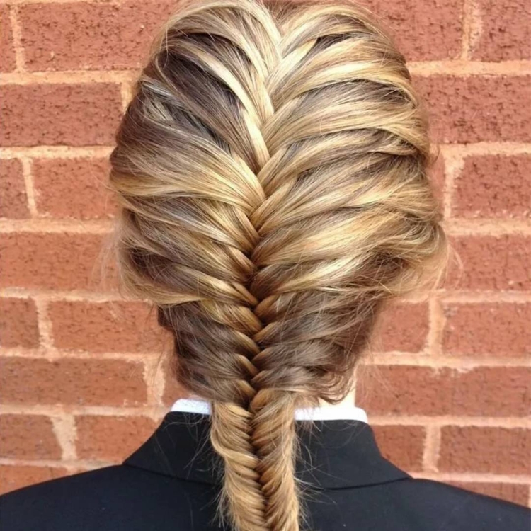 Коса рыбий хвост колосок