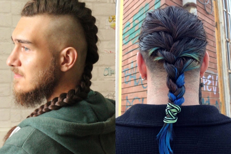 Мужские стрижки с косичкой