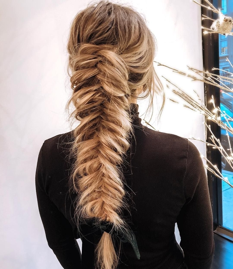 Коса рыбий хвост колосок