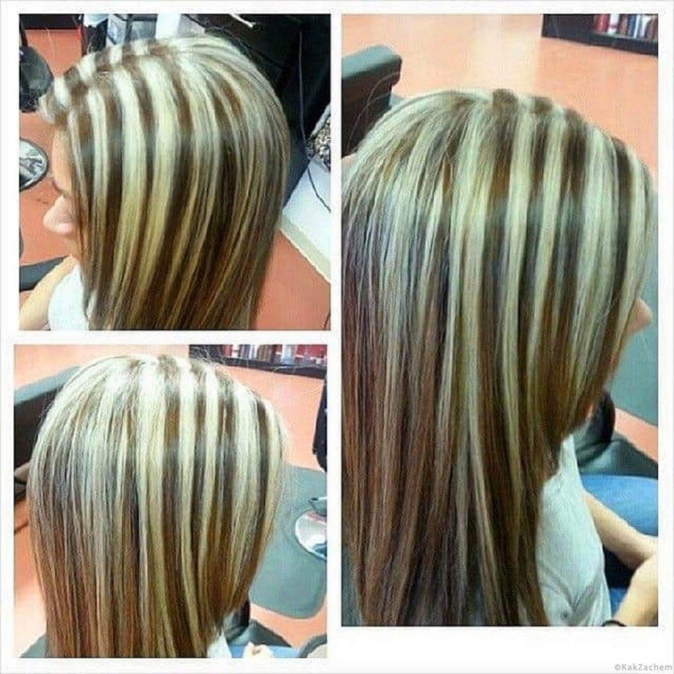 Мелирование мелкой штопкой