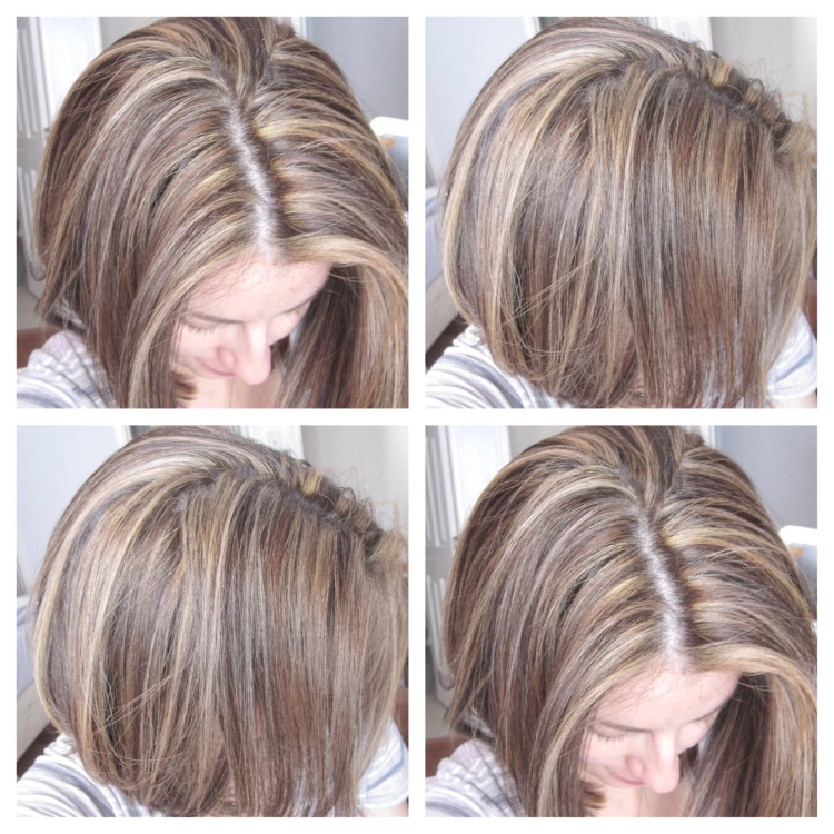 Прикорневое мелирование для седых волос