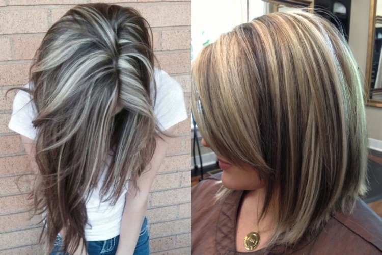 Мелирование на темные волосы