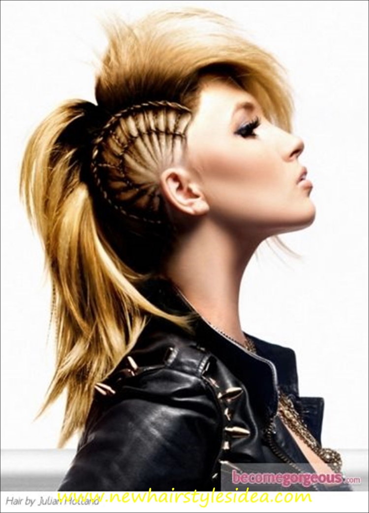 Рокерские женские стрижки на длинные волосы