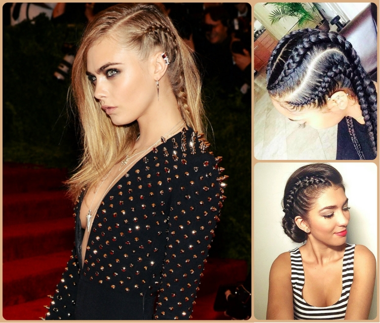 Брейды на висок женские