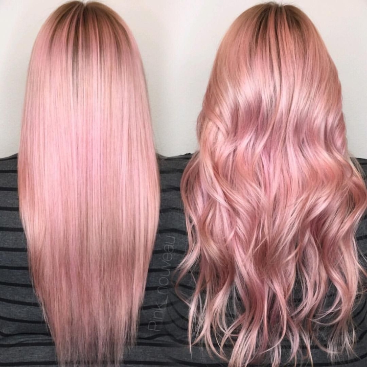 Тонирование волос в розовый цвет