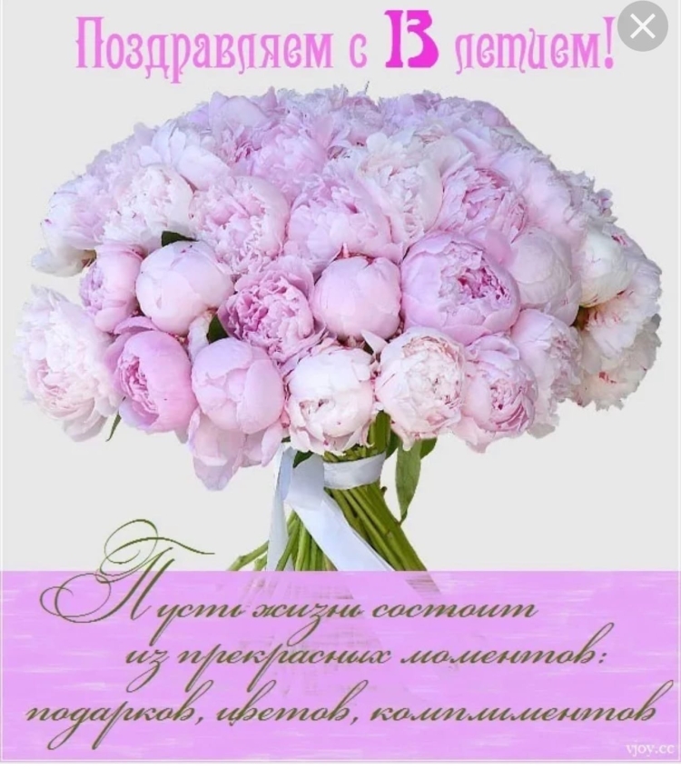 С днём рождения девушке 13 лет
