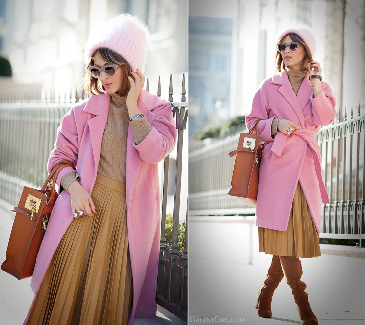 Сочетание розового и бежевого