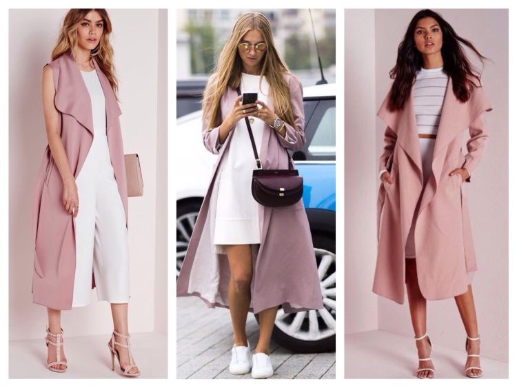 Пудровый цвет в одежде