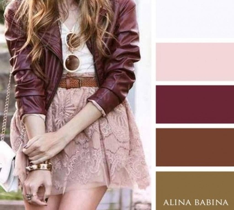 Сочетание цветов с бордовым