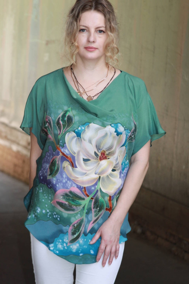 Мокрый шелк платья и блузки середины 90