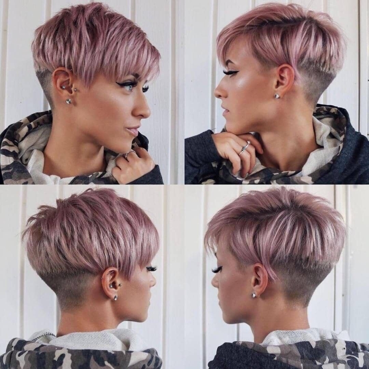Стрижки Пикси 2022 с бритым затылком