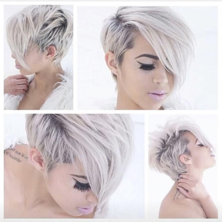 Стрижка Пикси на короткие с рисунком