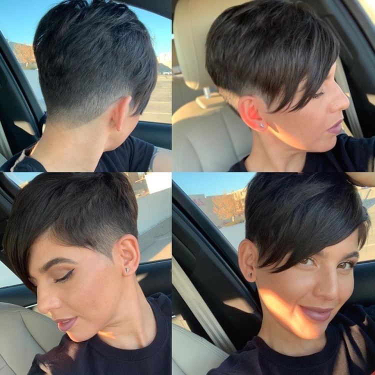 Ультракороткое Пикси вид со всех сторон