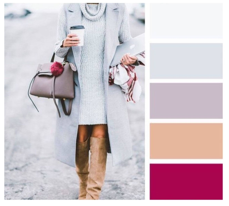 Сочетание серого цвета в одежде