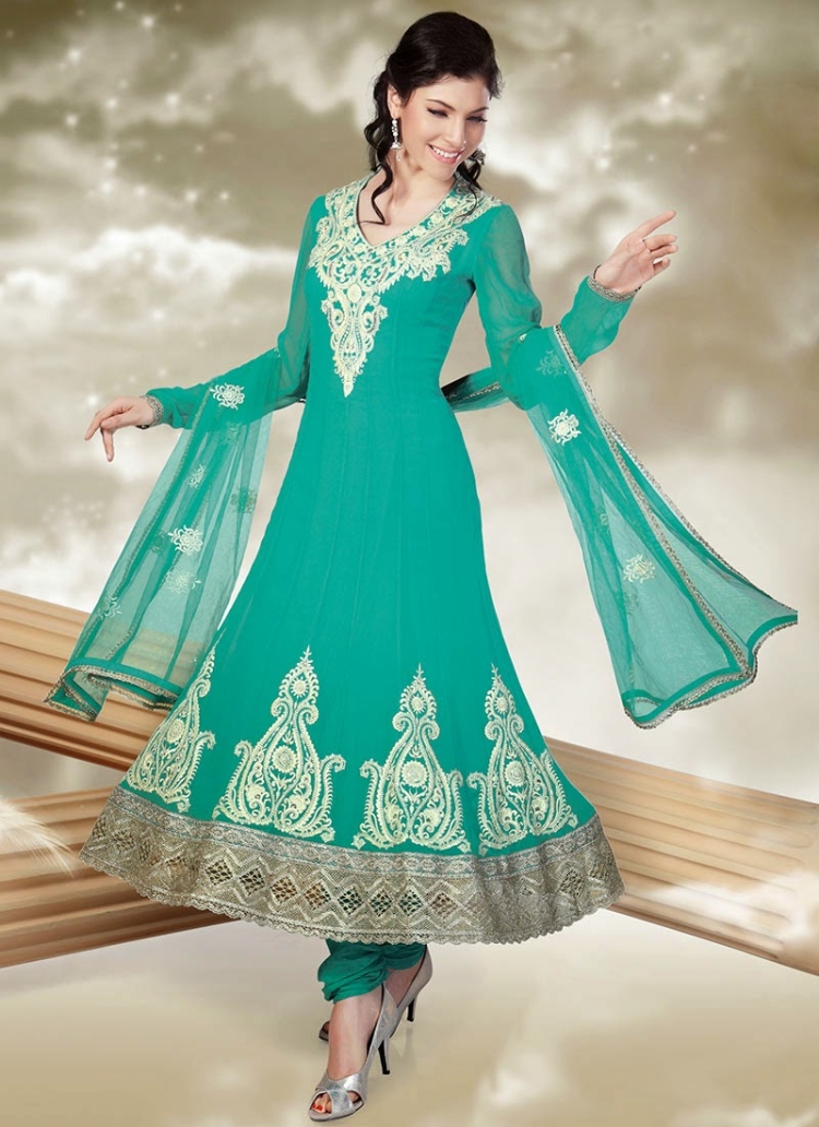 Индийское бирюзовое Анаркали