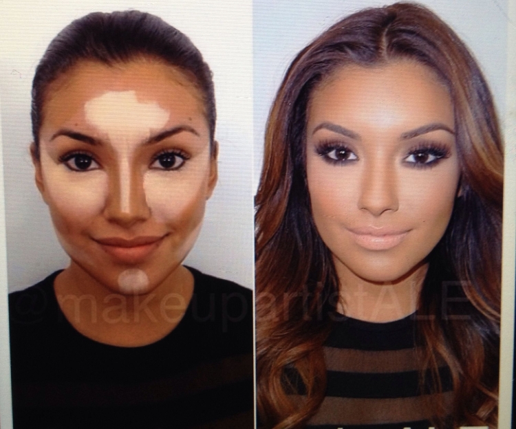 Контуринг с челкой