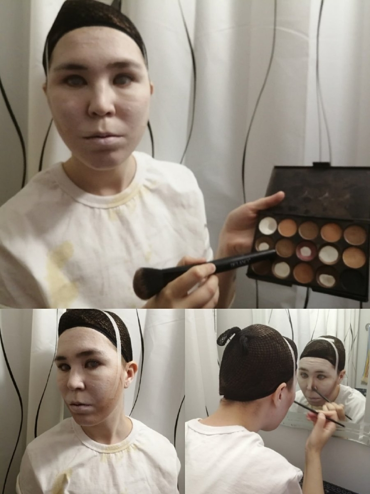 Разделение волос для контуринга