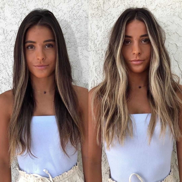 Осветленные пряди у лица