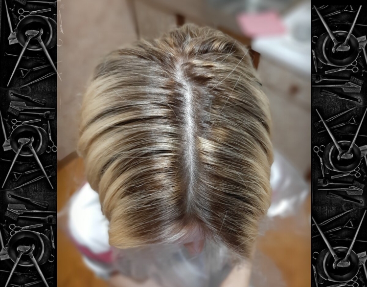 Мелирование волос после айртач