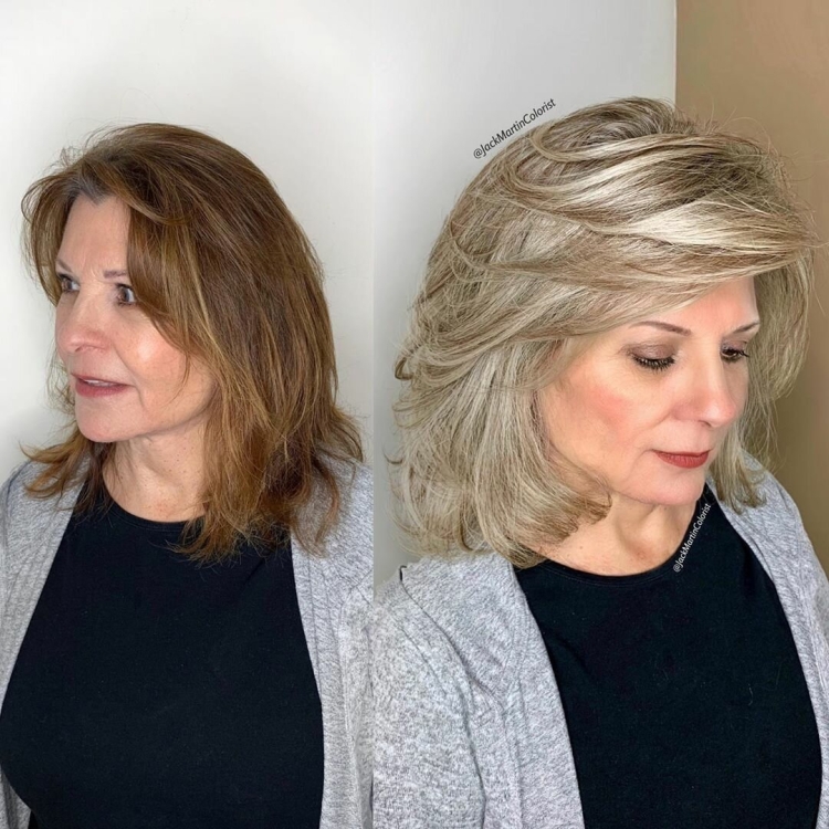 Окрашивание седых волос