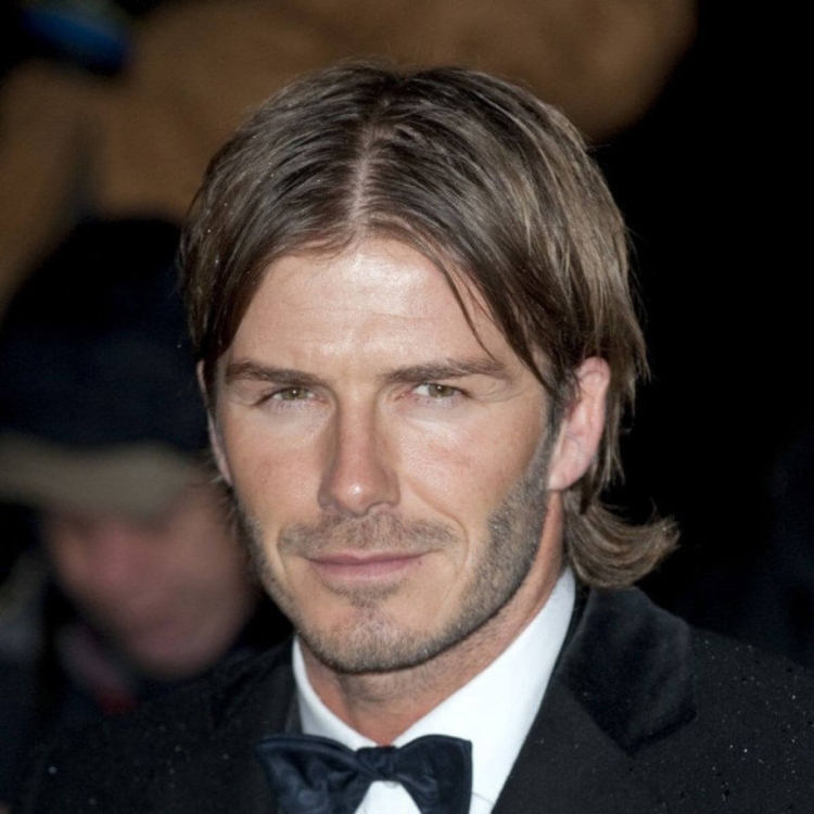 David Beckham long hair