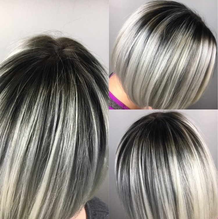 Колорирование седых волос