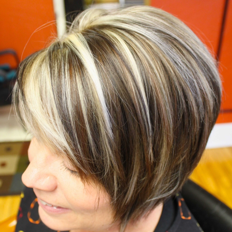 Редкое мелирование на каре