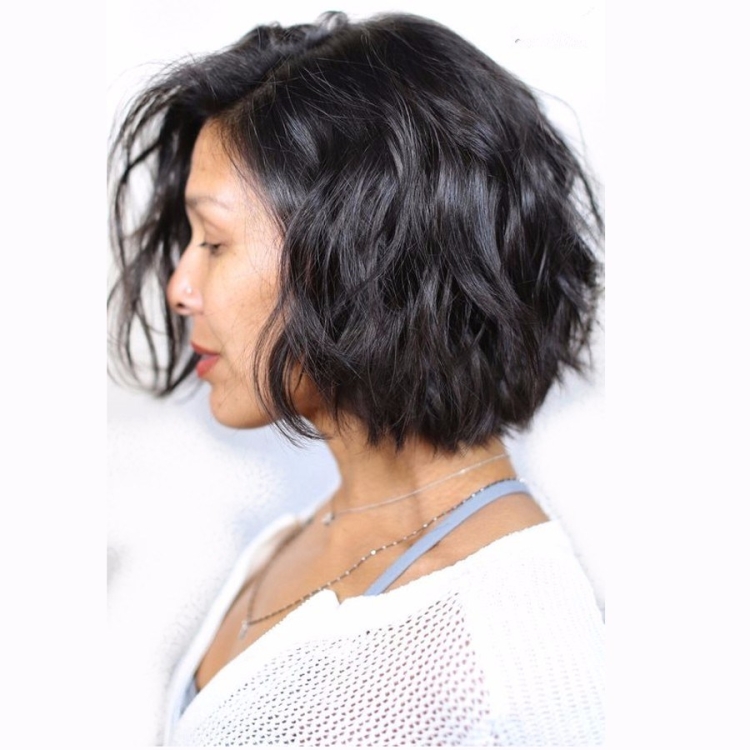 Корея Bob Haircut на волнистые волосы