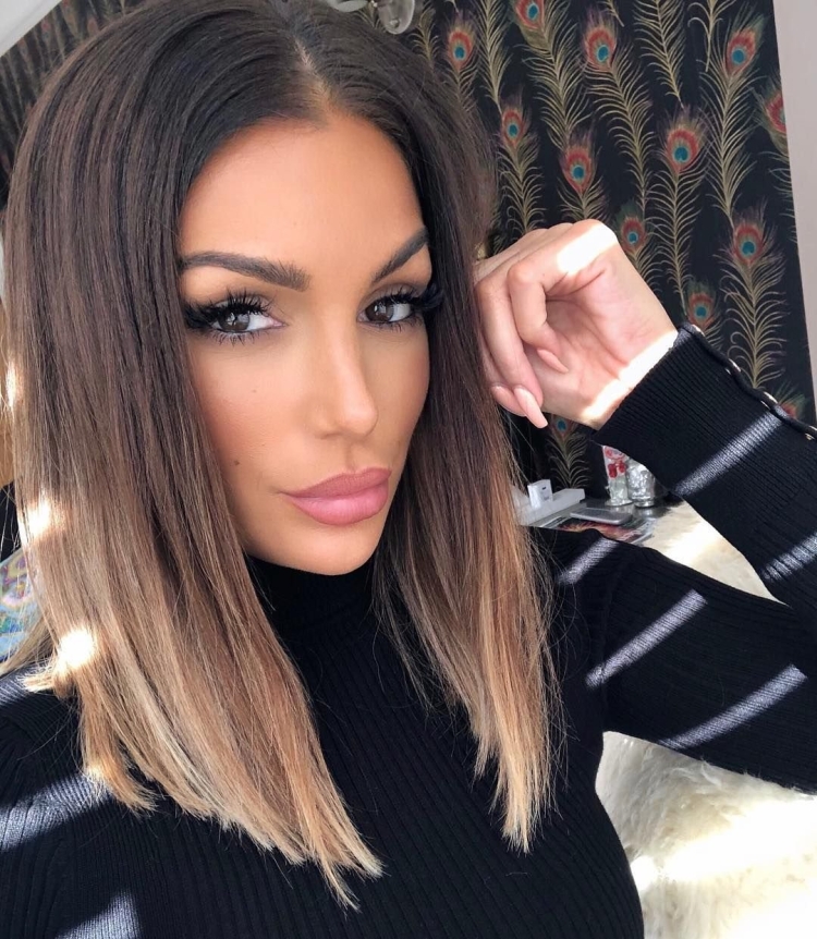 Модное окрашивание на средние волосы для брюнеток