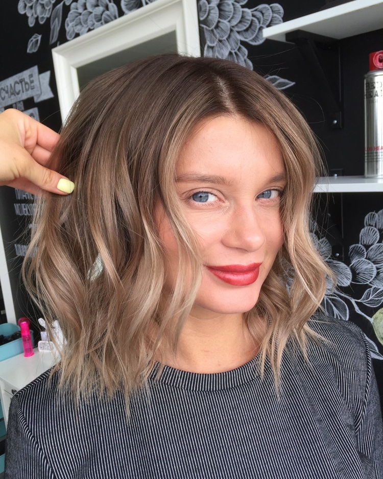 Окрашивание шатуш на русые каре