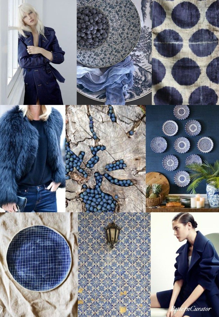 Мудборд индиго