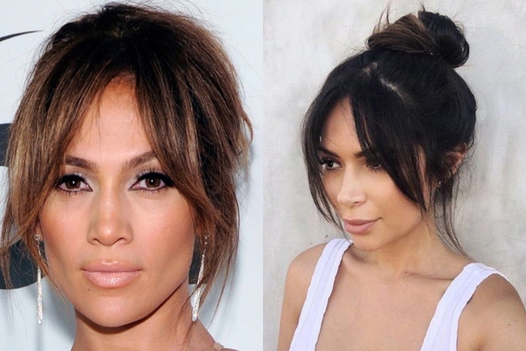 Рваная удлиненная челка на две стороны