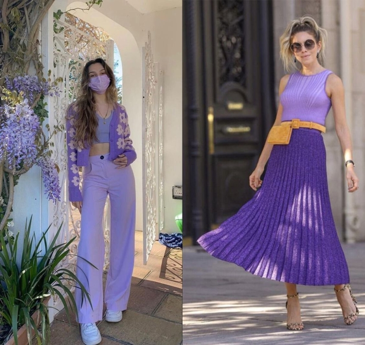 Лавандовый цвет в одежде 2022