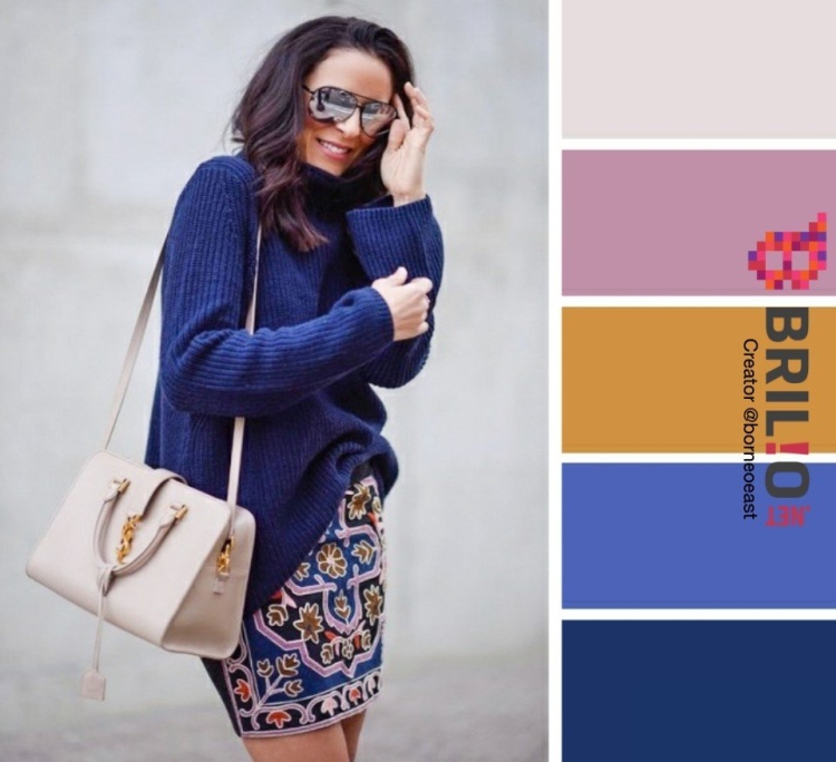 Эффектные сочетания цветов в одежде