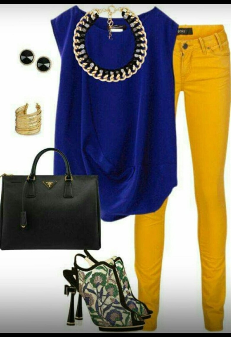 Сочетание синего и желтого